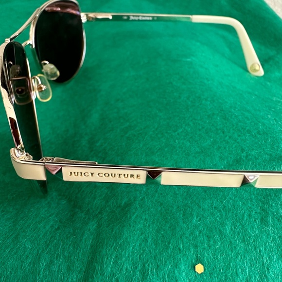JUICY COUTURE UNISEX MIRRORED AVIATOR SUNGLASSES WITH GOLD FRAME, MADE IN ITALY